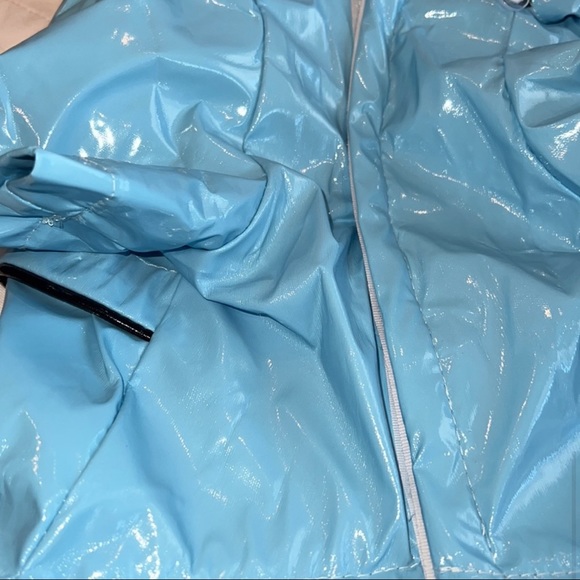 Pet Life DOG 🐩 Baby Blue PVC Waterproof Adjustable Pet Raincoat Size Medium NWT - Picture 3 of 15